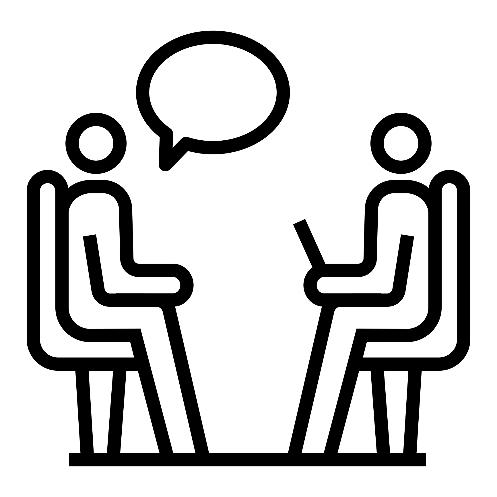 Psychotherapy Line Icon, Outline Symbol Vector Illustration